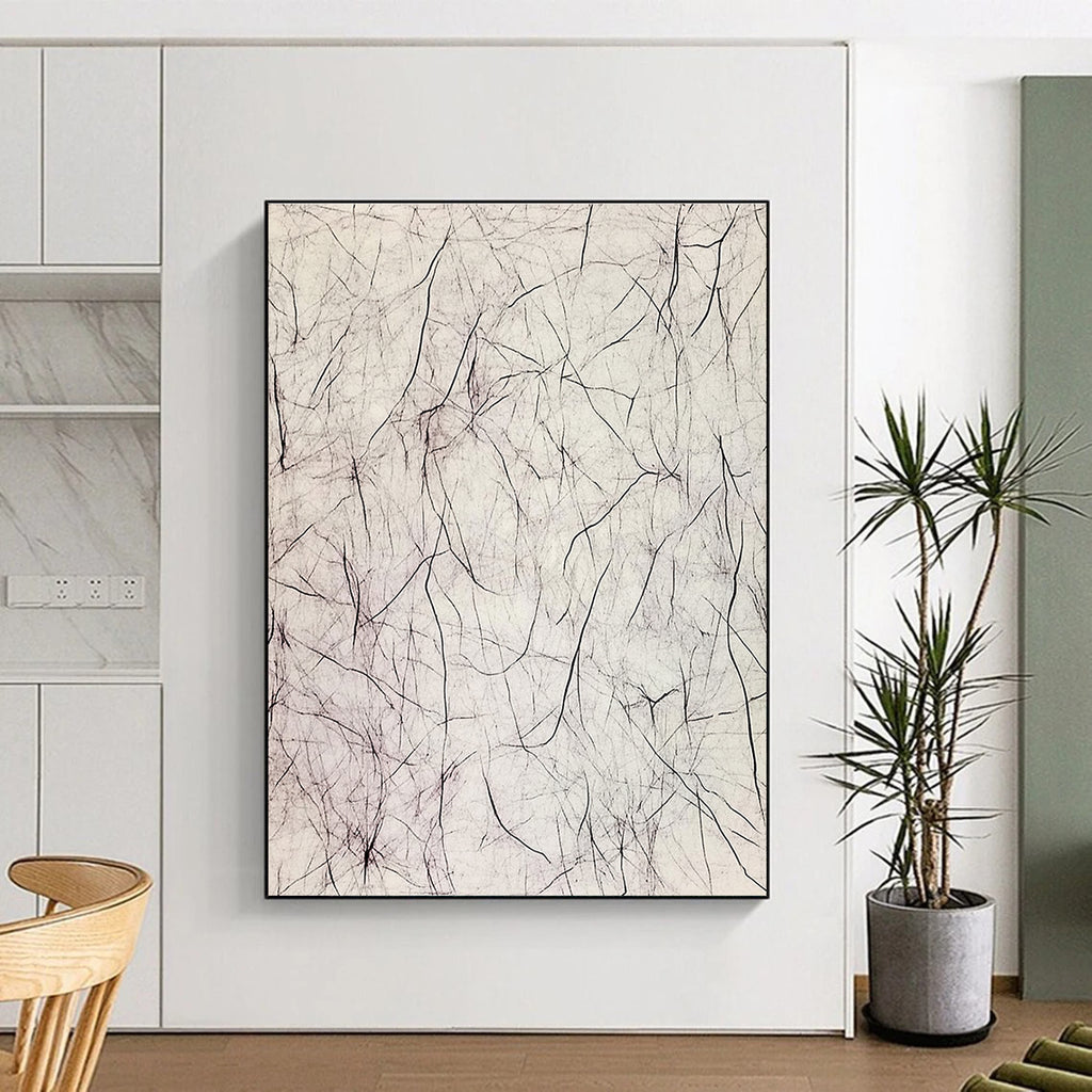 Tangled Black Lines Abstract Expressionist Painting for Bold Interiors GAB1531
