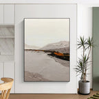 Minimalist Landscape Abstract Painting for Serene Bedrooms HENG401