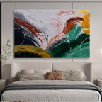 Colorful Abstract Swirls Painting for Creative Art Studios YHT354