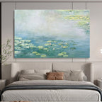 Water Lily Abstract Painting for Tranquil Spa Retreats YHT391