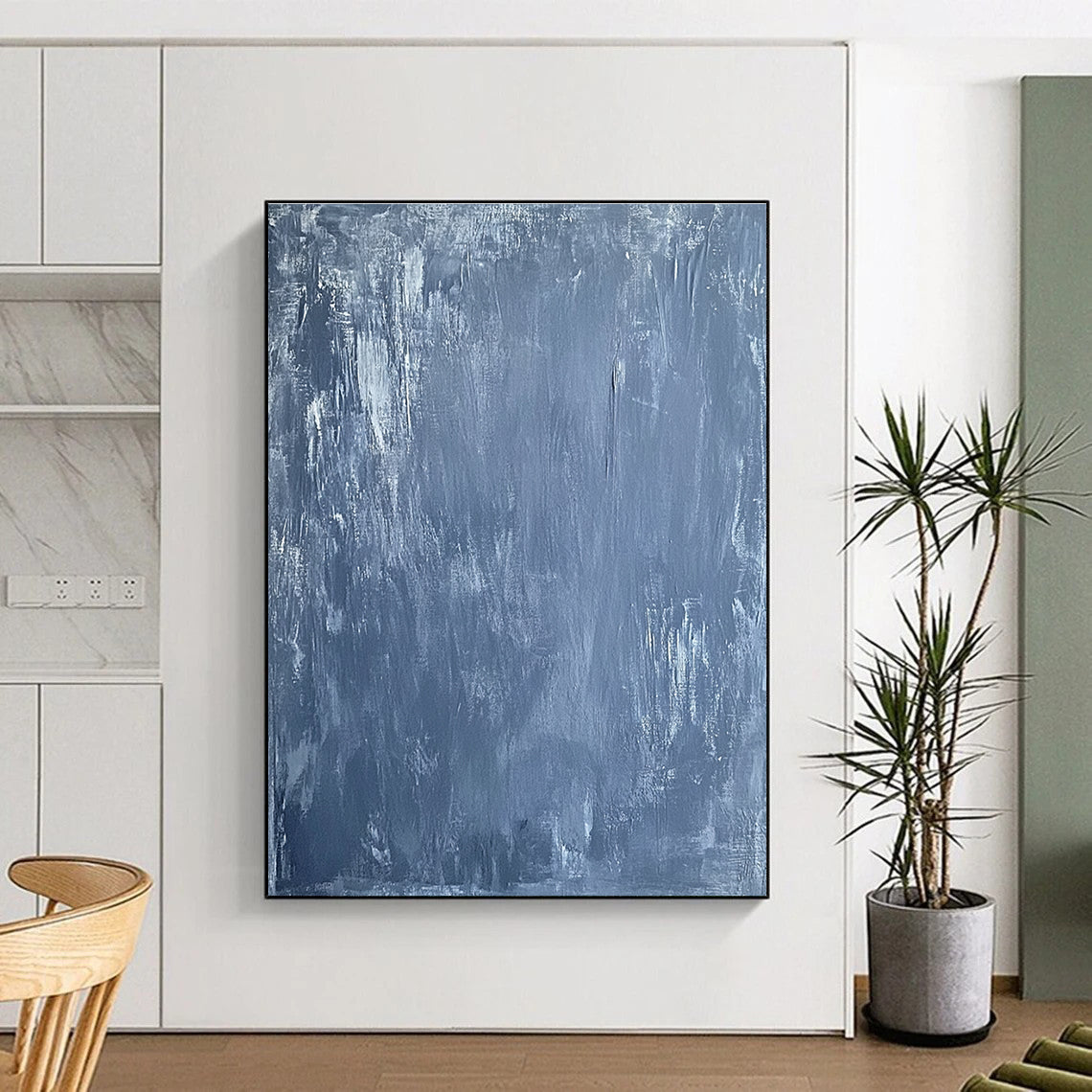 Gray Abstract Texture Painting with Subtle Depth WINK402