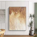 Brown Watercolor Wash Abstract Painting with Subtle Warmth WINK004