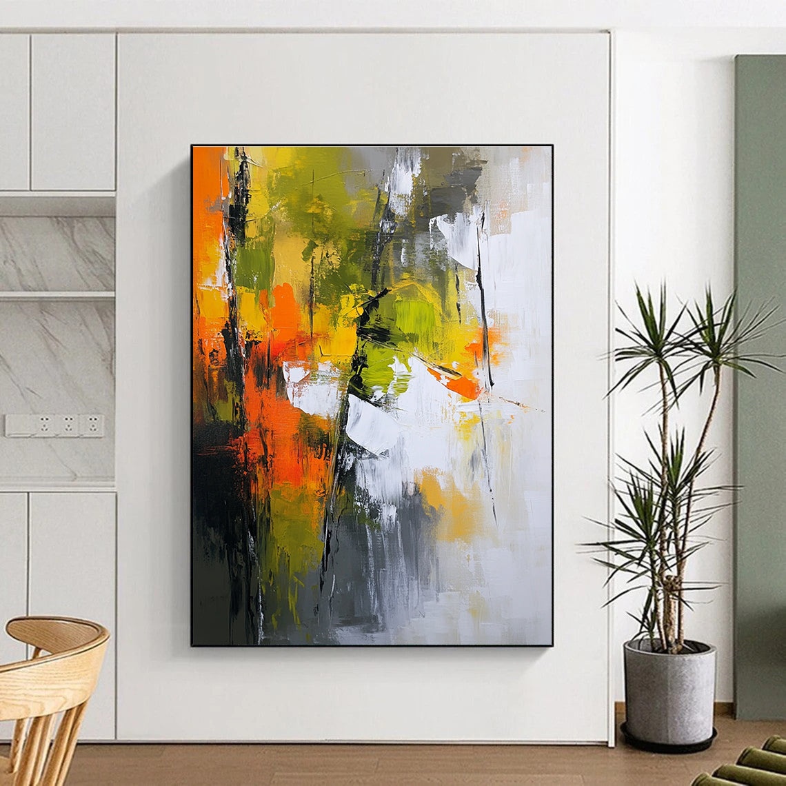 Colorful Abstract Landscape Painting for Creative Coworking Spaces GAB1206