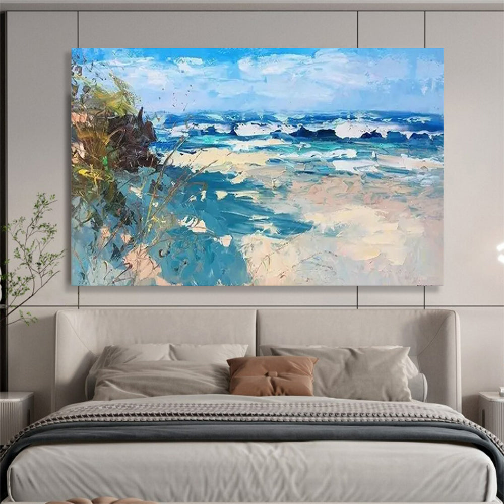 Beach Waves Abstract Painting for Surf Shop Lounges YHT438