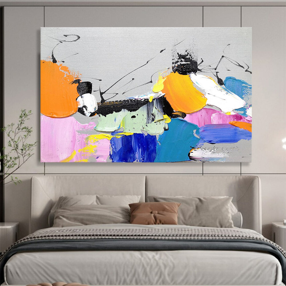 Colorful Abstract Splashes Painting for Creative Studio Workspaces YHT269