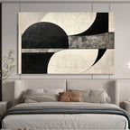 Black - White Geometric Abstract  Precision and Form ABS099
