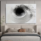 Black and White Circular Texture - Depth in Minimalism ABS027