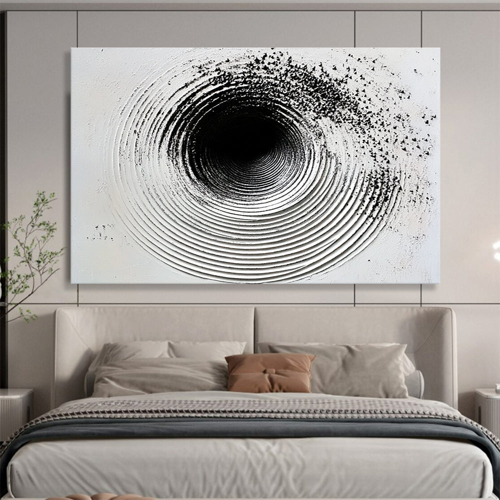 Black and White Circular Texture - Depth in Minimalism ABS027
