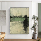 Monochrome Solitary Abstract Painting for Industrial - Themed Galleries GAB0898