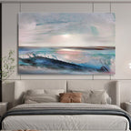 Serene Sea Abstract Painting for Coastal Retreats YHT148