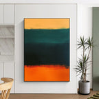 Reverse Gradient Bands Abstract Painting with Unique Contrast WINK157