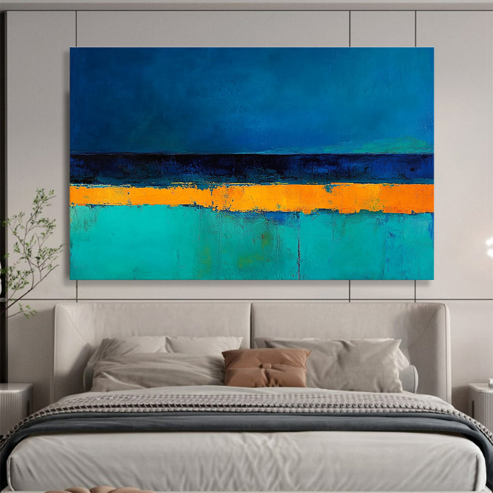Horizontal Abstract with Blue and Orange ABS085