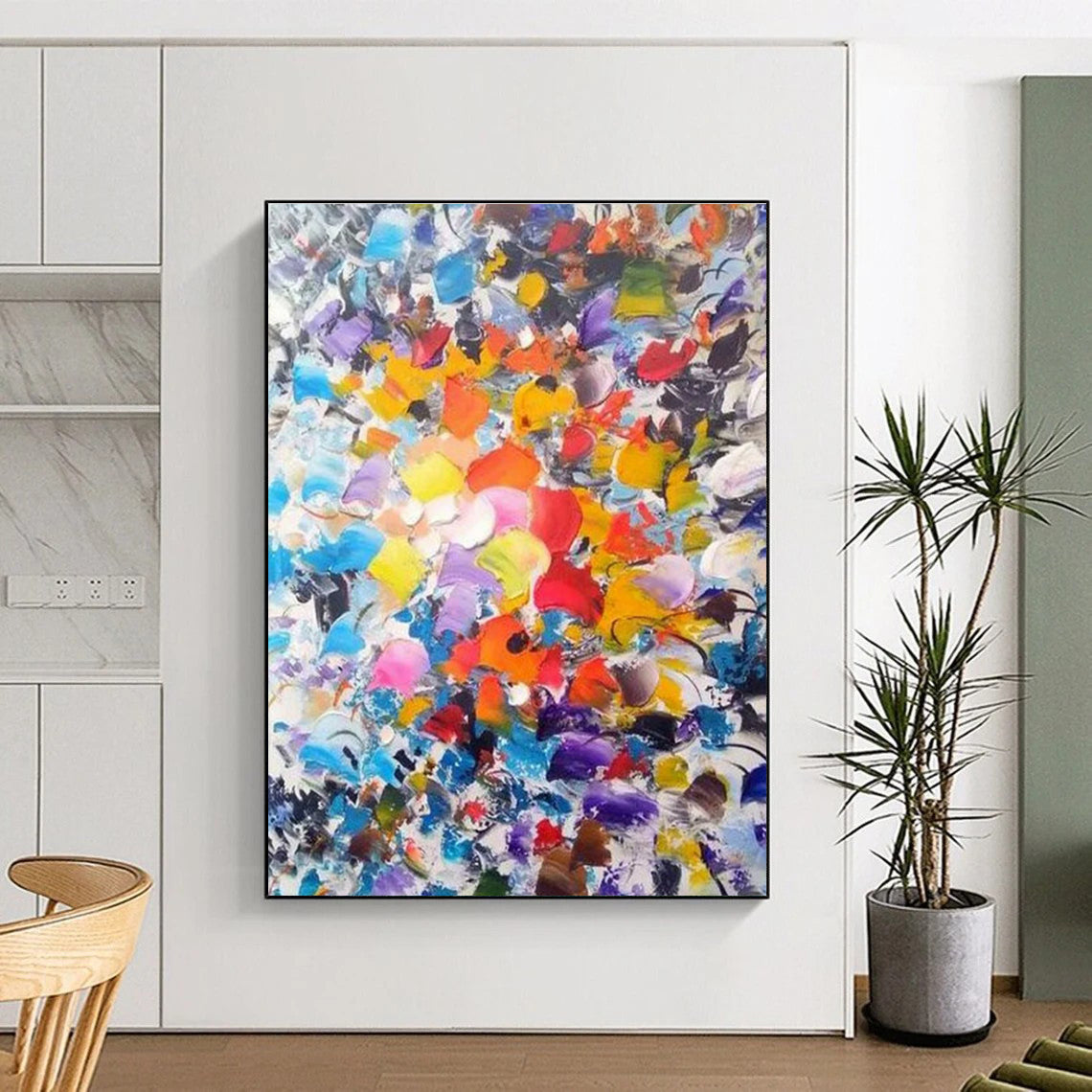 Vivid Color Explosion Abstract Painting for Creative Studios HENG411