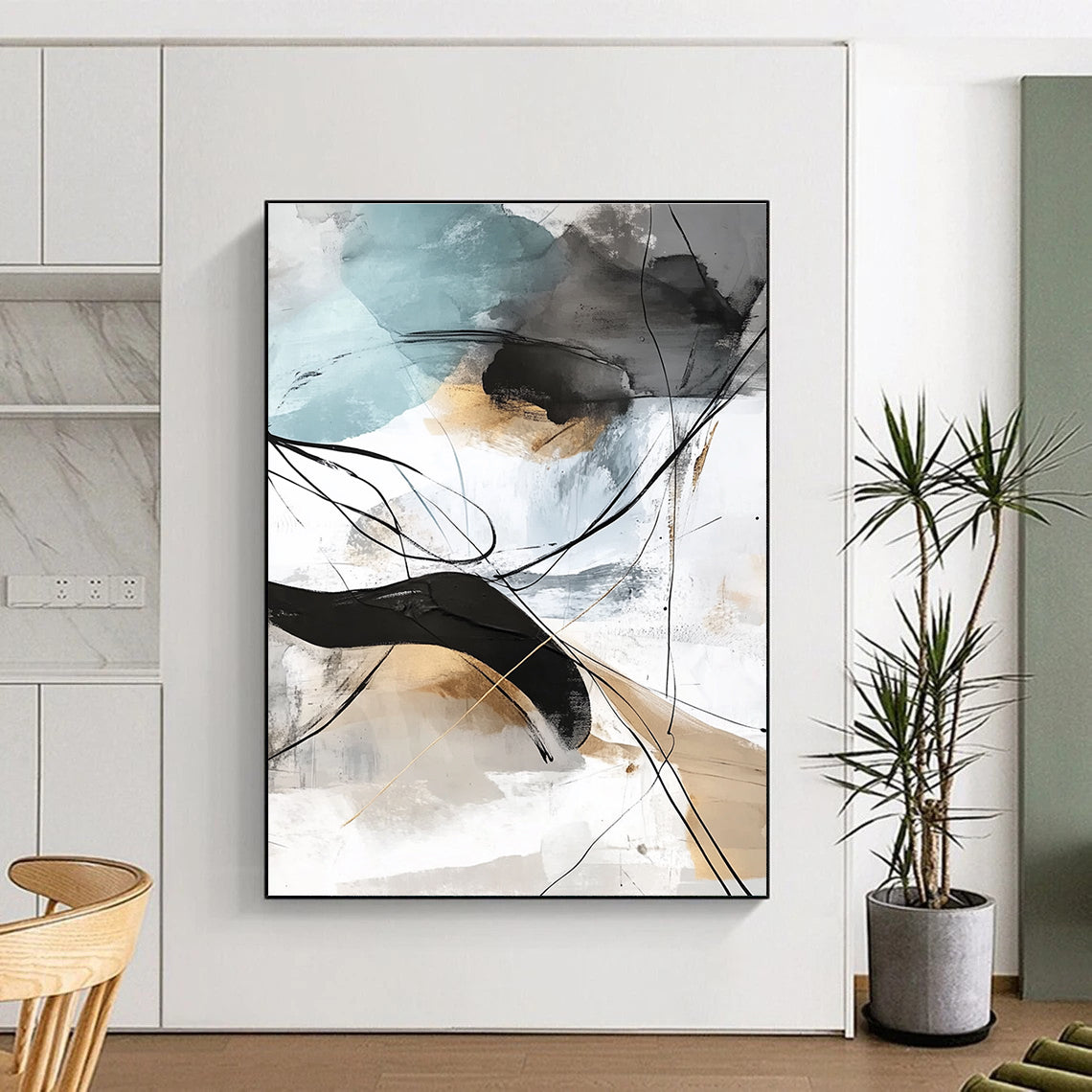 Line - Color Abstract Fusion Painting with Creative Rhythm WINK448
