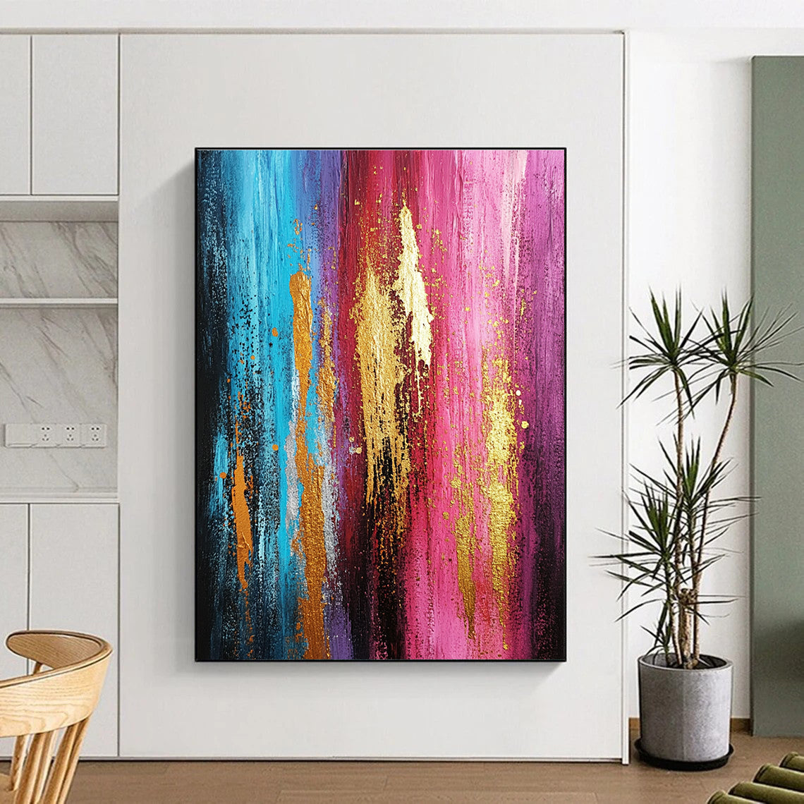 Colorful Layered Abstract Painting with Depth of Emotion WINK719