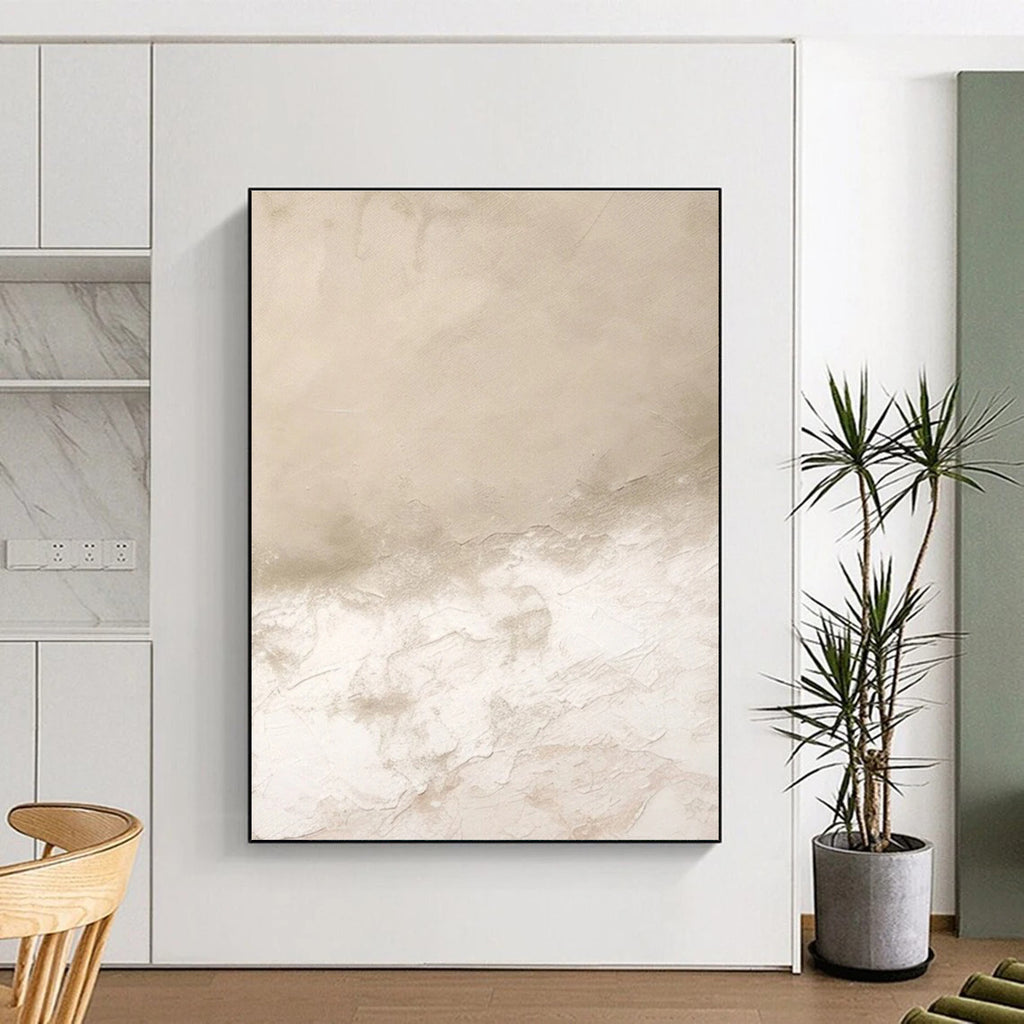 Neutral Textured Abstract Painting for Timeless Home Interiors HENG078