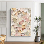 Colorful Palette Knife Petals Abstract Painting with Vibrant Energy WINK054