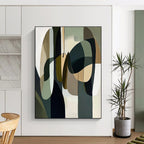 Organic Shapes Abstract Painting for Wellness Center Waiting Rooms GAB1224