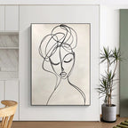 Line - Drawn Woman Elegant Minimalist Abstract Portrait GAB0346