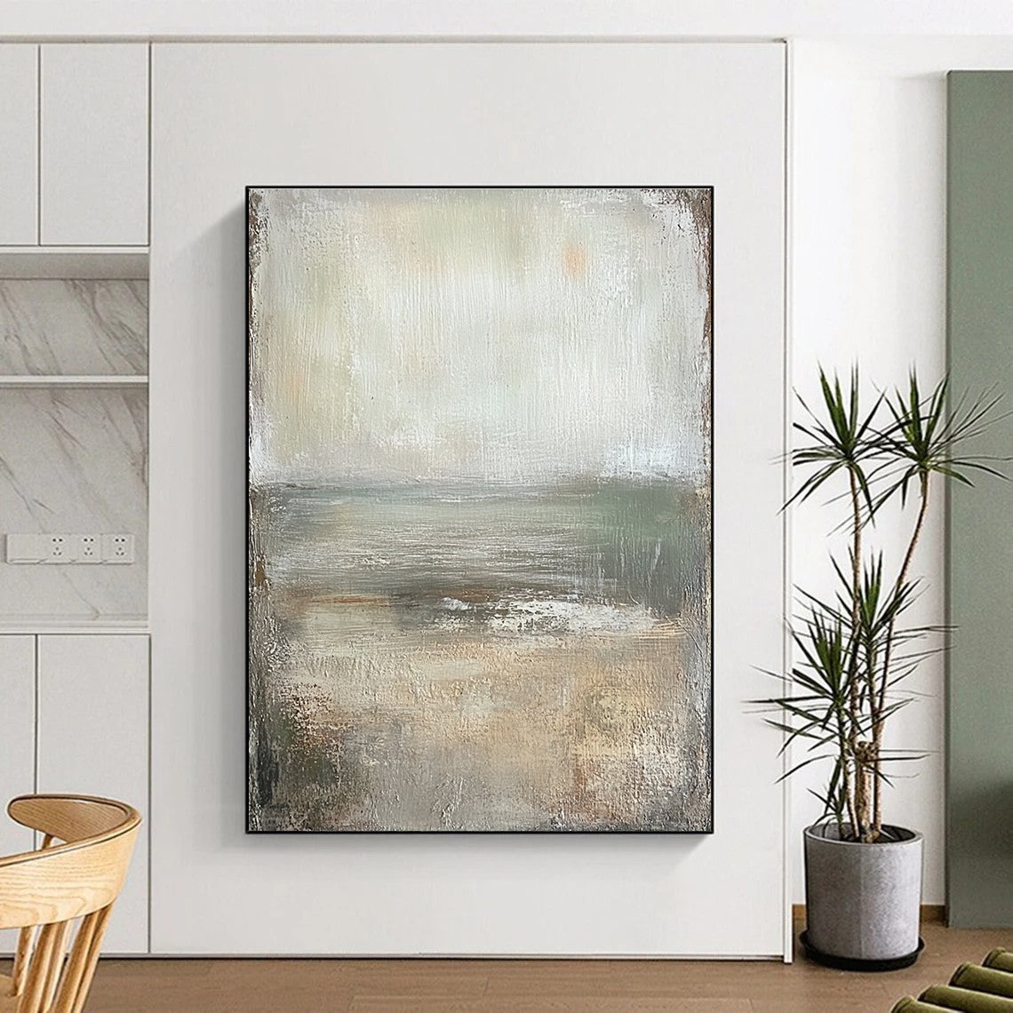 Sea and Sky Abstract Painting for Beach House Bedrooms GAB0759