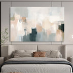 Pastel Blocks Abstract Cityscape Painting ABS219