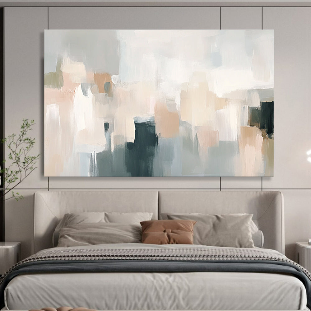 Pastel Blocks Abstract Cityscape Painting ABS219