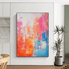 Colorful Textured Abstract Painting with Vivid Energy WINK691