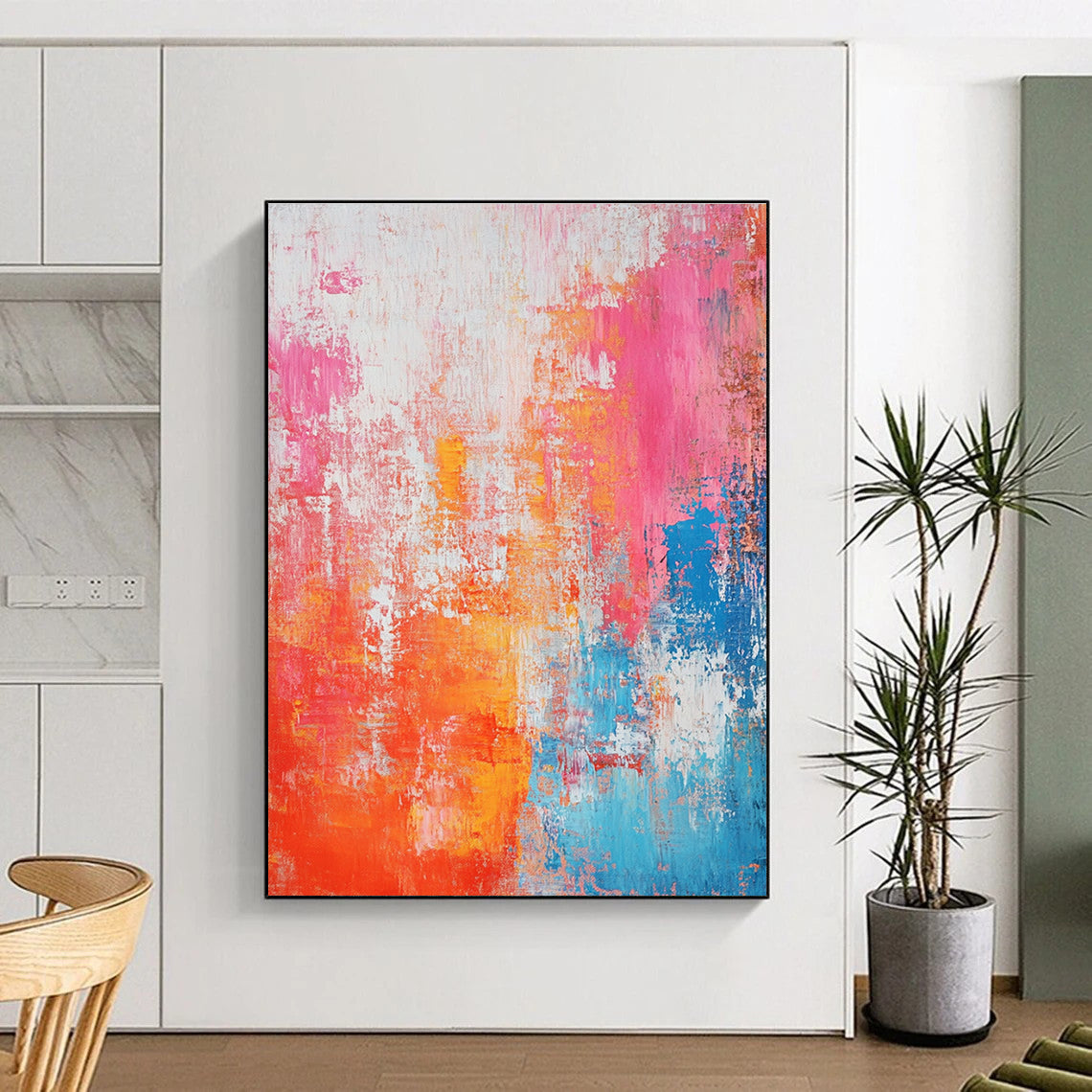 Colorful Textured Abstract Painting with Vivid Energy WINK691