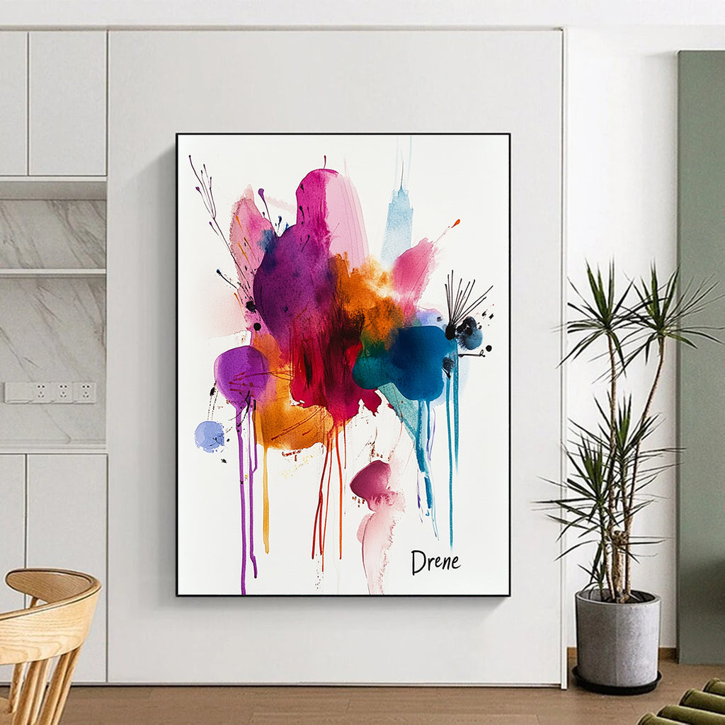 Colorful Drip Abstract Painting for Creative Studios GAB0984