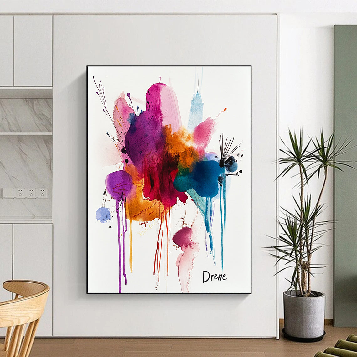 Colorful Drip Abstract Painting for Creative Studios GAB0984