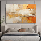 Warm Tones Abstract Painting for Inviting Interiors YHT095