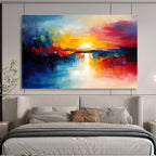 Colorful Abstract Sunset: Vibrant Emotions in Bold Hues Abstract Painting ABS152