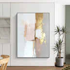 Pink Gold Gray Abstract Painting with Delicate Luxury WINK471