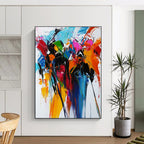 Vivid Floral Abstract Painting for Romantic - Themed Wedding Venues GAB0942