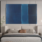 Monochromatic Blue Abstract  Deep Calm ABS106