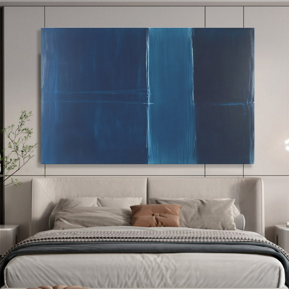 Monochromatic Blue Abstract  Deep Calm ABS106