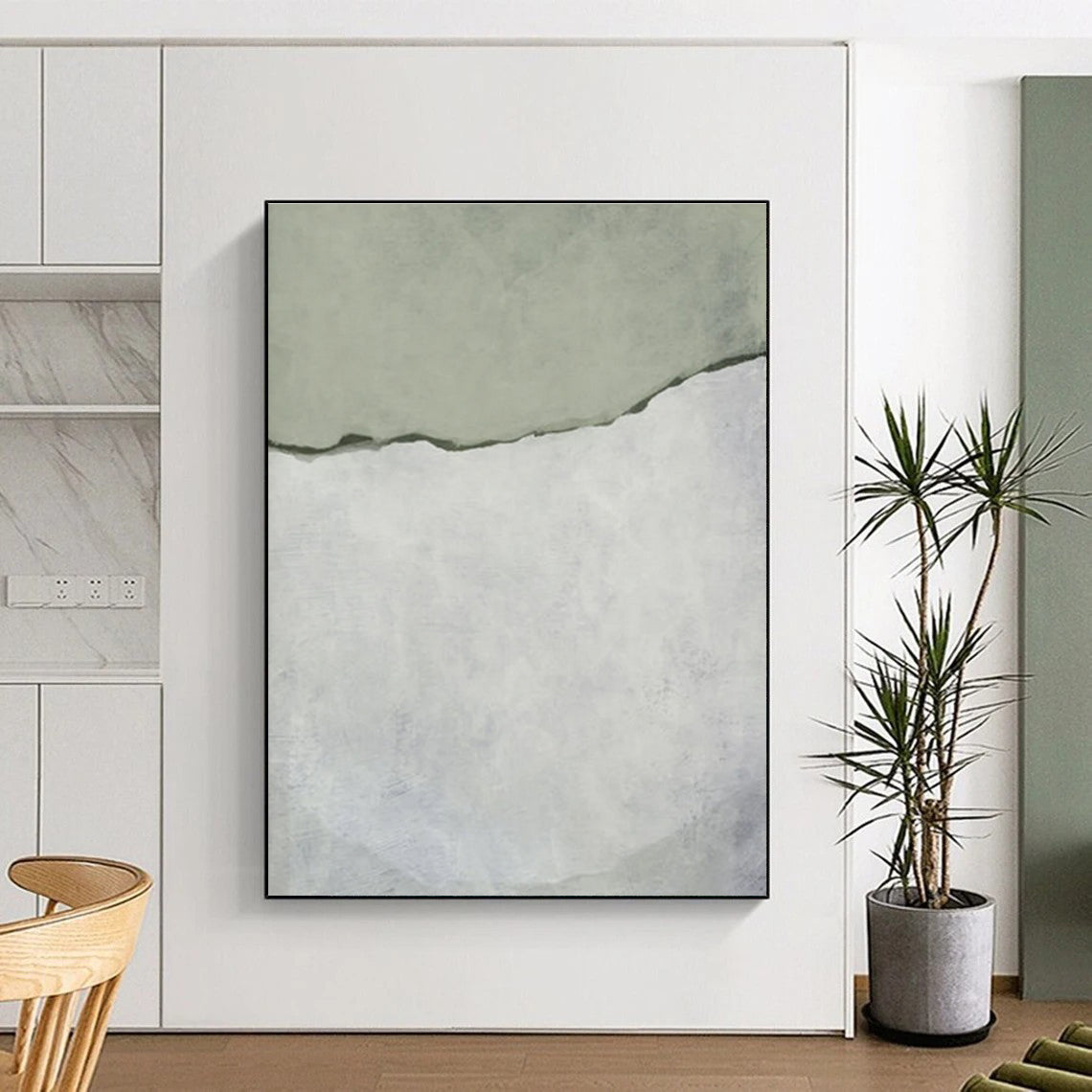 Subtle Minimalist Color Block Abstract Art for Calm Interiors HENG241