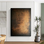 Dark Brown Textured Abstract Painting with Earthy Depth WINK136