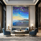 Gigantic Custom Hand-Painted Abstract Art - Galactic Explorations for Space Science Centers  DLZ0347